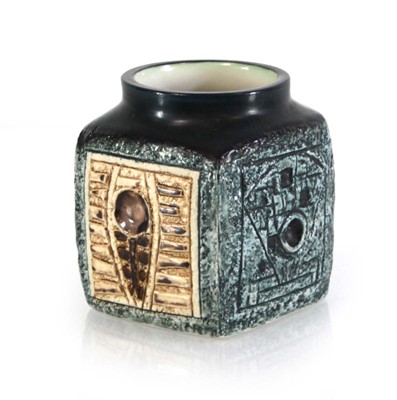 Lot 127 - A 1970's Troika marmalade pot typically relief...