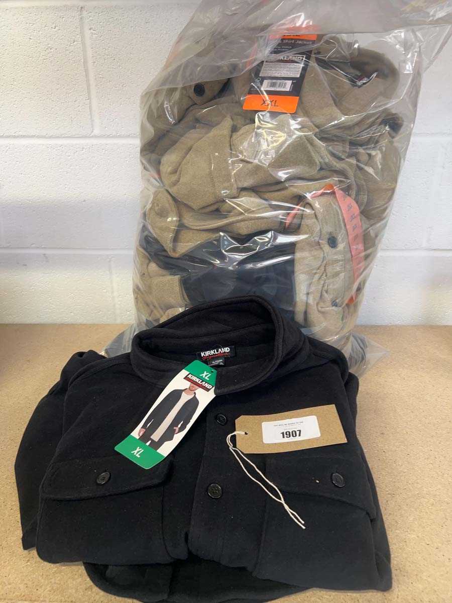 Lot Approx. 10 mens Kirkland shirt jackets