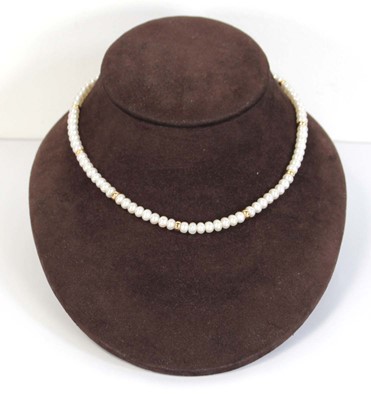 Lot 626 - Two single strand cultured pearl necklaces,...