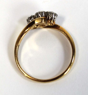 Lot 632 - An 18ct yellow gold and platinum highlighted...