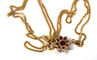 Lot 639 - A 9ct yellow gold flat curblink necklace...