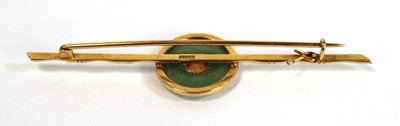 Lot 678 - A Chinese Export 18ct yellow gold bar brooch...