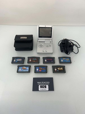 Lot 1026 - Nintendo Gameboy Advance SP with qty of games,...