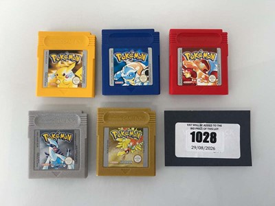 Lot 1028 - Pokémon Yellow, Red, Blue, Silver and gold for...