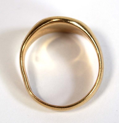 Lot 694 - An 18ct yellow gold signet ring, London...