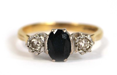 Lot 697 - An 18ct yellow gold and platinum highlighted...