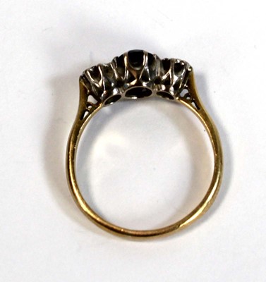 Lot 697 - An 18ct yellow gold and platinum highlighted...