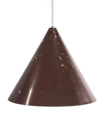Lot 130 - A 1970's brown coloured pendant ceiling light