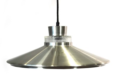Lot 131 - A 1970's Danish brass coloured ceiling light...