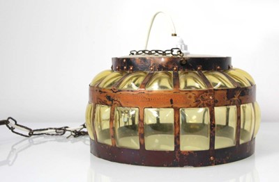 Lot 132 - A Danish ceiling light, the moulded glass...