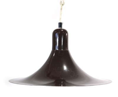 Lot 247 - A 1970's Danish brown enamelled open ceiling...