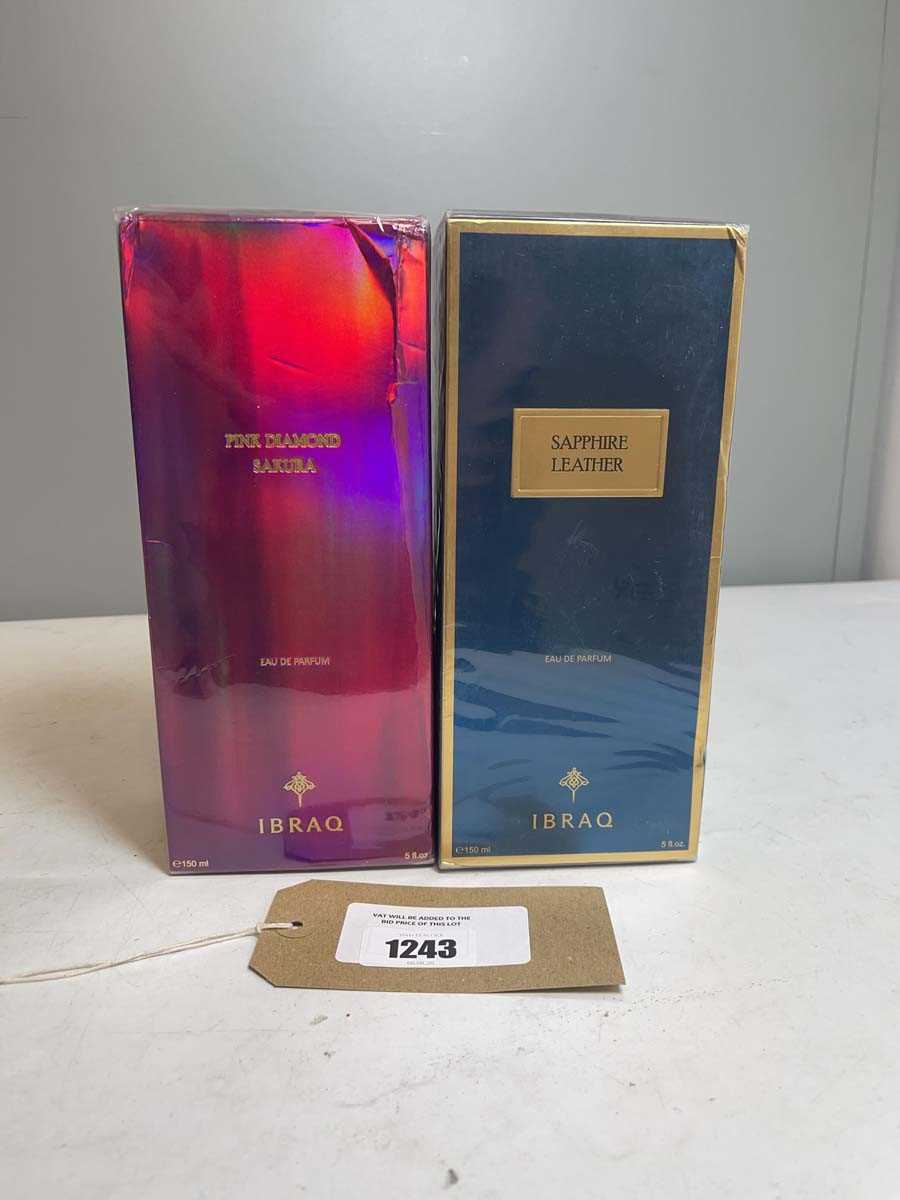 Lot Ibraq sapphire leather & pink diamond sakura...