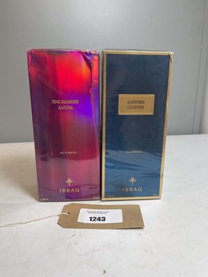 Lot Ibraq sapphire leather & pink diamond sakura...