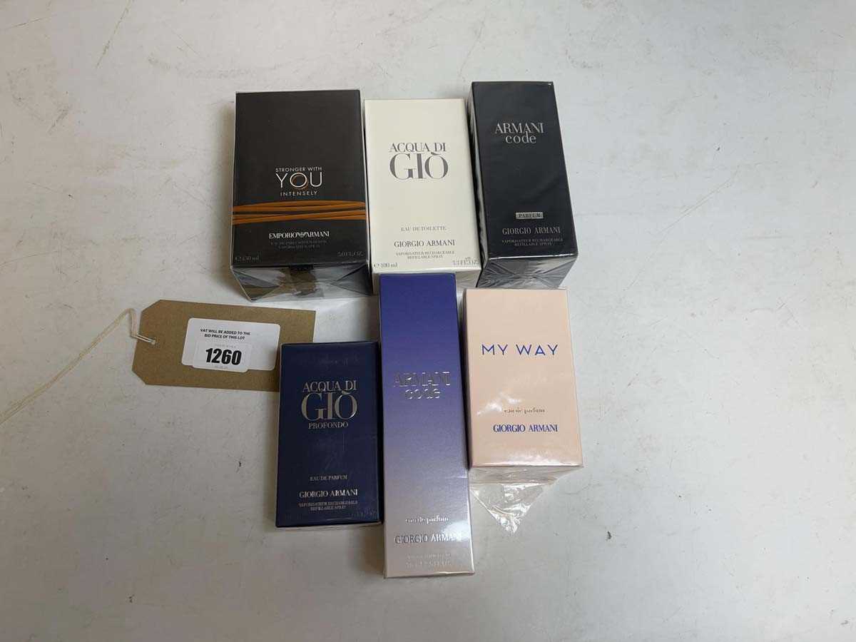 Lot 6x Various Armani perfumes