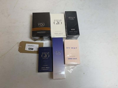 Lot 6x Various Armani perfumes