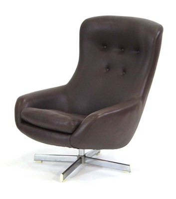 Lot 134 - A 1970's Swedish bucket chair upholstered in...