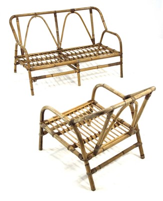 Lot 147 - A 1950/60's bamboo two-seater sofa frame...