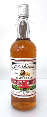 Lot 159 - A bottle of Glenlivet 15 year old SMS Whisky...
