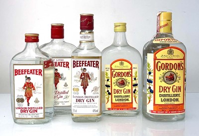Lot 166 - 5 various bottle of Gin, 1x Gordon's Dry...