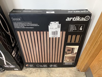 Lot 1713 - Artika Sonolok sound absorbing slatted panel kit
