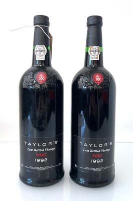 Lot 218 - 2 bottles of Taylor Fladgate 1992 Late Bottled...