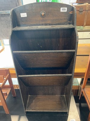 Lot 1725 - Edwardian dark oak finish shoe rack