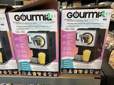 Lot 1001 - 2 boxed Gourmia automatic soft serve ice cream...