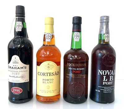 Lot 222 - 4 bottles of port, 1x W&J Graham's 1995 Late...