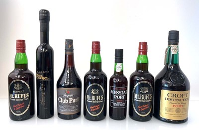 Lot 223 - 7 various bottles of Tawny, 1x Magnum Croft...