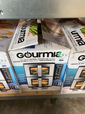 Lot 1024 - Box Gourmia dual-basket air-fryer