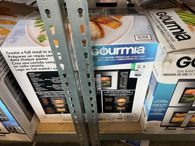 Lot 1027 - Box Gourmia dual-basket air-fryer