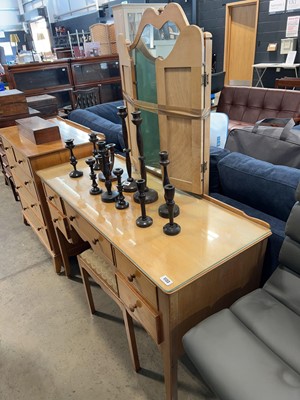 Lot 1733 - Maple bedroom suite comprising dressing unit...