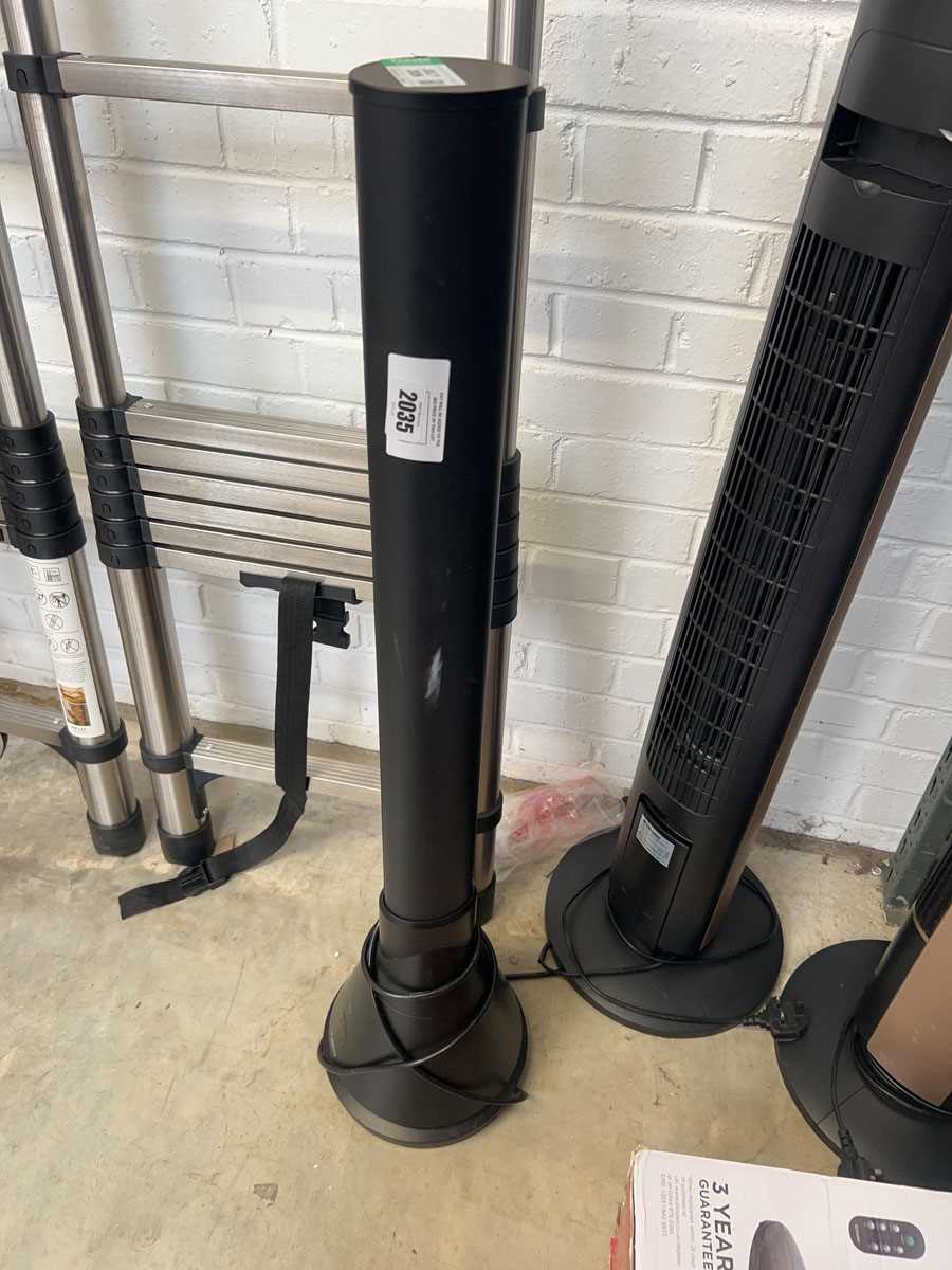 Lot 2035 - Vybra grey tower fan, unboxed