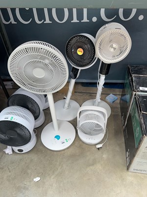 Lot 2049 - 3 various pedestal fans and a Philips table fan