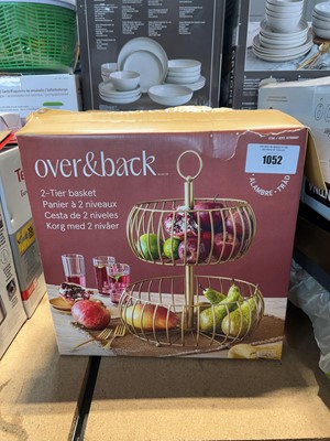 Lot 1052 - 2 boxed Over & Back 2-tier baskets
