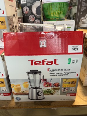 Lot 1053 - 2 boxed Tefal Blend Force glass blenders