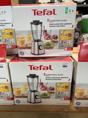 Lot 1054 - 3 boxed Tefal Blend Force glass blenders