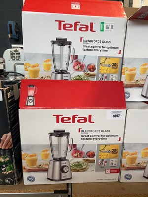 Lot 1057 - 3 boxed Tefal Blend Force glass blenders