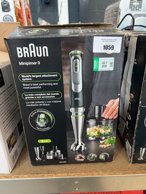 Lot 1059 - 2 boxed Braun MultiQuick 9 kitchen multitools