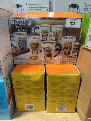 Lot 1072 - 3 boxes containing Signature Animal mugs