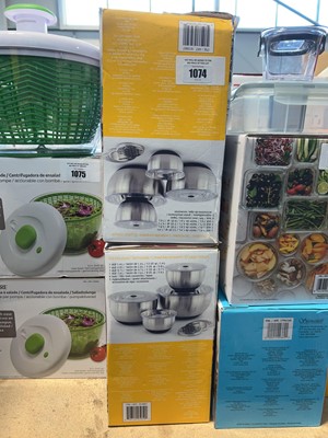 Lot 1074 - 2 boxes of Miu stainless steel bowls