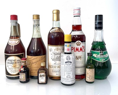 Lot 230 - 5 bottles & miniatures, 1x Pimm's No.1 cup...