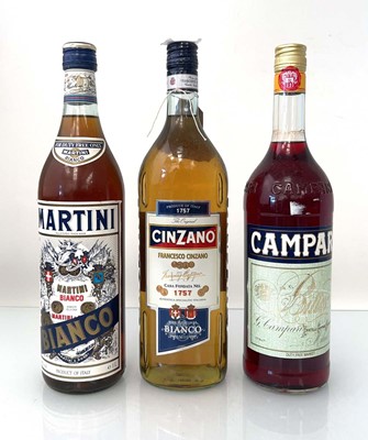 Lot 232 - 3 bottles, 1x Campari Aperitif 1 litre, 1x...