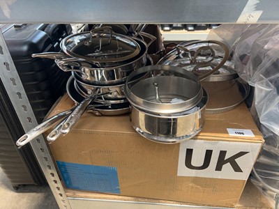 Lot 1106 - Box containing pans