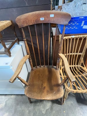 Lot 1766 - Stick back carver chair, a further bergere...
