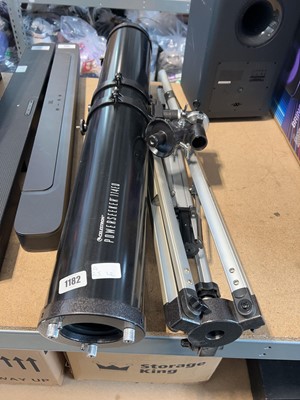 Lot 1182 - Celestron Powerseeker 114EQ telescope with tripod