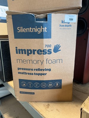 Lot 1184 - Silent Nite Impress 700 memory foam pressure...
