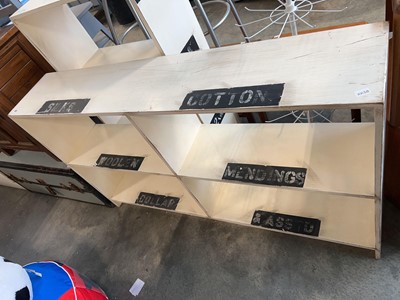 Lot 1811 - 2 white painted wooden shelving units