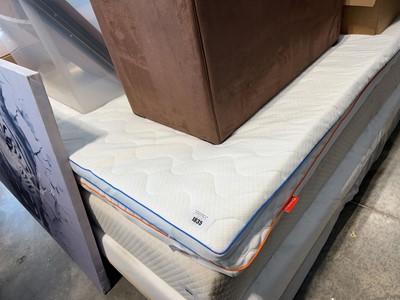 Lot 1835 - Memory foam mattress topper with blue piping