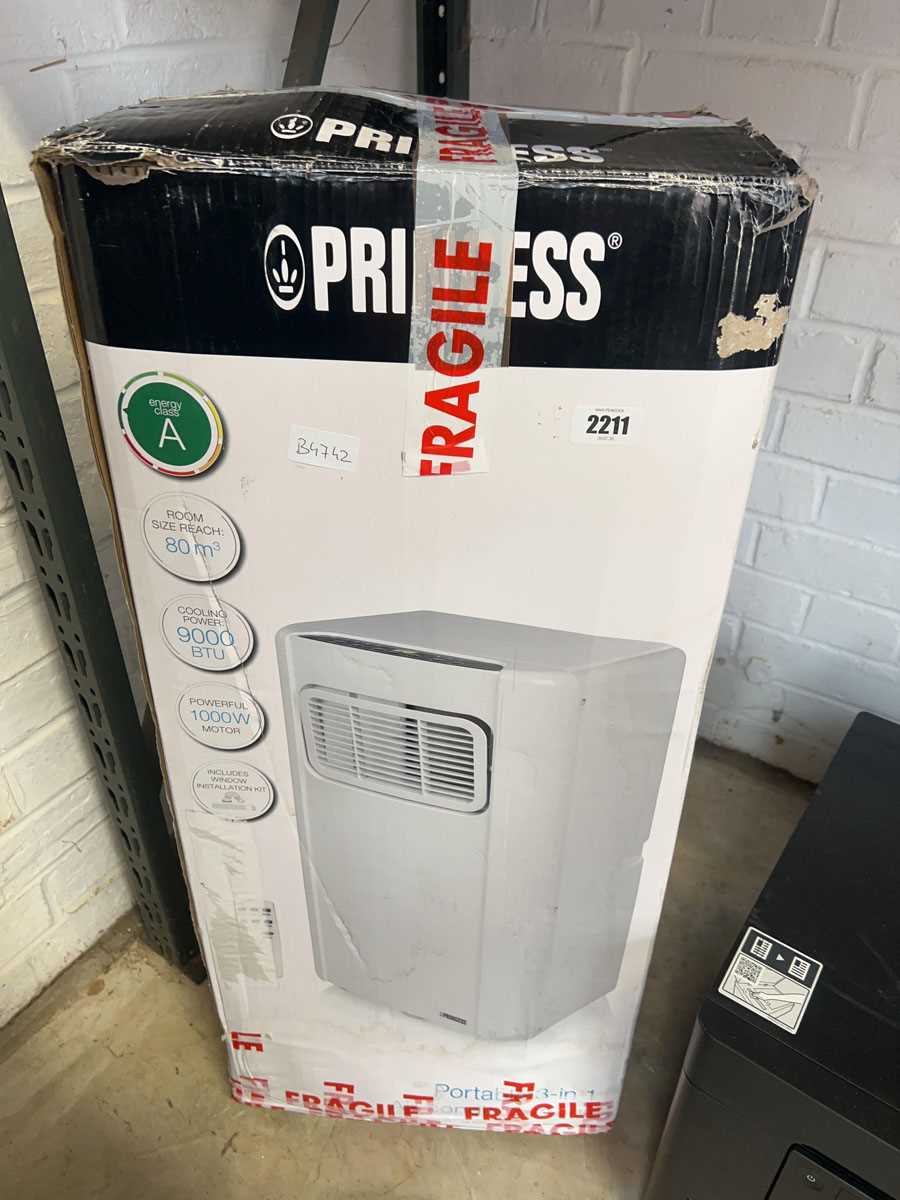 Lot 2211 - Princess 9000BTU portable air conditioner